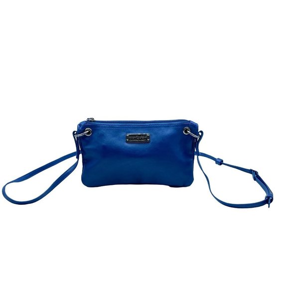 Cole Reaction Bags Cole Reaction Blue Leather Crossbody Purse Blue 9 X 55